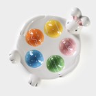 Подставка для яиц 5 ячеек Доляна «Зайка», 19.5×16.2×10 см ㅤ - Фото 3