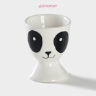 Подставка для яиц Доляна «Панда», 5×5×6.2 см, белая - Фото 2