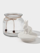 Банка для сыпучих Доляна «Зайка», 600 мл, с керамической крышкой, стекло, прозрачная - Фото 2