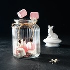 Банка стеклянная для сыпучих продуктов с керамической крышкой Доляна «Зайка», 950 мл - Фото 8