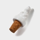 Пробка для бутылки Доляна «Зайка», 10 см, доломит, белая - Фото 6