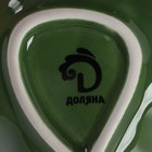 Менажница 2 ячейки Доляна «Лист», 21.8×6.9 см, доломит, зелёная - Фото 5