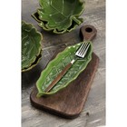 Блюдо сервировочное Доляна «Лист», 25×9×2.8 см, цвет зелёный - Фото 7