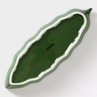 Блюдо сервировочное Доляна «Лист», 25×9×2,8 см, цвет зелёный - Фото 4