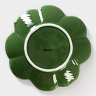 Блюдо сервировочное Доляна «Лист», 18,7×2,9 см, цвет зелёный - фото 4320638