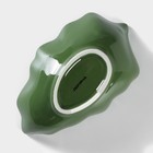 Салатник Доляна «Лист», 18×11 см, цвет зелёный - Фото 4