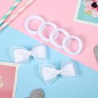 Набор для волос «Лада», 4 резинки, 2 зажима, классика, белый 5423356