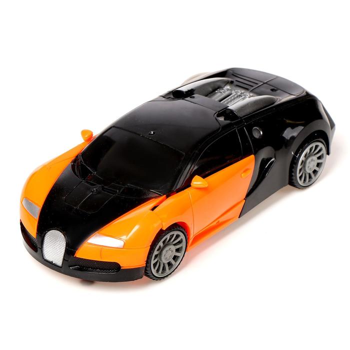 Робот радиоуправляемый «Спорткар», трансформируется, работает от батареек, цвета МИКС 49105