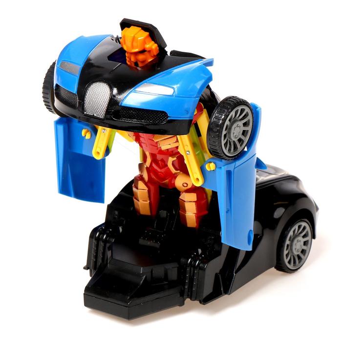 Робот радиоуправляемый «Спорткар», трансформируется, работает от батареек, цвета МИКС 49105
