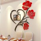Наклейки интерьерные с фоторамками "Розы", декор на стену, панно 50 х 50 см, рамка 11 х 8 см - фото 318468466