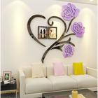 Наклейки интерьерные с фоторамками "Розы", декор на стену, панно 50 х 50 см, рамка 11 х 8 см - фото 300687639