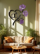 Наклейка интерьерная с фоторамками TAKE IT EASY «Розы», декор настенный, панно 50×50 см, рамка 11×8 см - Фото 6