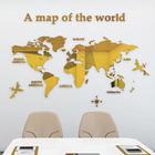 Наклейки интерьерные "Карта мира", зеркальные, декор на стену, панно 100 х 180 см - фото 318468477