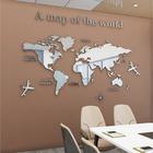 Наклейки интерьерные "Карта мира", зеркальные, декор на стену, панно 100 х 180 см - фото 318468478