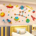 Наклейки интерьерные "Космический мир", детские, декор на стену, панно 92 х 180 см - фото 295101105
