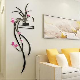 Наклейки интерьерные "Цветы", декор на стену, панно 100 х 32 см