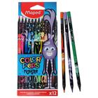 Цветные карандаши 12 цветов MAPED Color'Peps Black Monster, пластиковые - фото 300687640