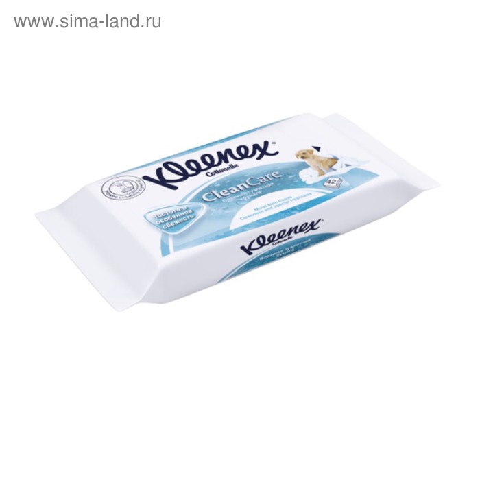 Влажная туалетная бумага Kleenex Cottonelle Clean Care, сменный блок, 42 шт. - Фото 1