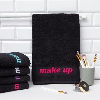 Полотенце махровое Love Life Make up 50*90 малиновый,100% хлопок,360 г/м2