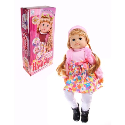 Кукла интерактивная «Наташа» рассказывает сказки, поет песенки, двигаются ручки, повторяет слова, знает более 100 фраз, высота 58см