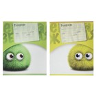 Тетрадь А5 12л линейка скрепка "Глазастики" выборочно УФ-лак - Фото 1