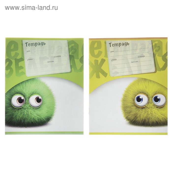 Тетрадь А5 12л линейка скрепка "Глазастики" выборочно УФ-лак - Фото 1