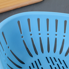 Дуршлаг кухонный «Хозяюшка», d=25 см, цвет голубой - Фото 2