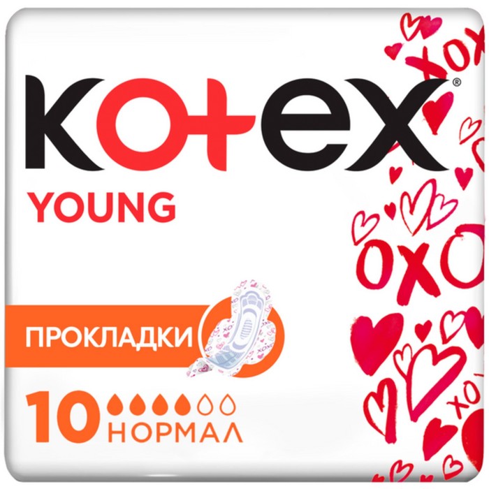 Прокладки «Kotex» Young Normal для девочек, 10 шт/уп - Фото 1