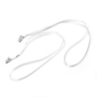 Лента для бейджа ширина-9-10 мм, длина-80 см с металлической прищепкой, белая 759479 - фото 7431272