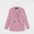 Пиджак женский двубортный MIST, р. 50, розов  (артикул 5524820)  большой выбор товаров оптом и в розницу по низким ценам с доставкой