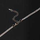 Колье "Нить" классика, цвет белый в золоте, 66 см - фото 24522403