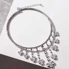 Колье «Голливуд» обруч с нитями, цвет белый в серебре, d=12 , длина 12см - Фото 1