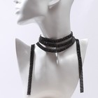 Колье «Голливуд» толстая нить, цвет серый, L=120 - Фото 1