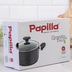 Кастрюля Papilla Wilma cappuccino granite, d=22 см, стеклянная крышка, антипригарное покрытие, цвет коричневый - Фото 5