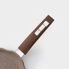 Сковорода блинная «Гранит Brown», d=20 см, пластиковая ручка, антипригарное покрытие, цвет коричневый - фото 4320666