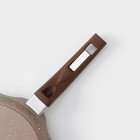 Сковорода блинная «Гранит Brown», d=20 см, пластиковая ручка, антипригарное покрытие, цвет коричневый - Фото 4