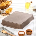 Противень «Гранит Brown», 30×40 см, h=5.5 см, антипригарное покрытие, литой алюминий, коричневый - Фото 2