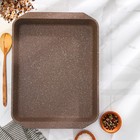 Противень «Гранит Brown», 30×40 см, h=5.5 см, антипригарное покрытие, литой алюминий, коричневый - Фото 3