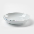 Тарелка фарфоровая глубокая «Прованс», 700 мл, d=20,5 см, рисунок микс, белая - Фото 2