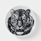 Тарелка фарфоровая «Тигр», d=24 см, белая - фото 4320699