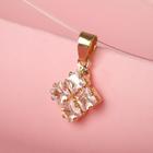 Кулон «На леске» циркония, ромб, цвет белый в золоте, 30см (комплект 8 шт) - фото 25563180