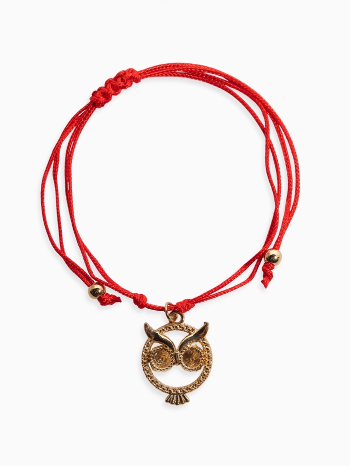 Браслет-оберег «Став» на здоровье, сова, цвет золото, 8 см - Фото 1