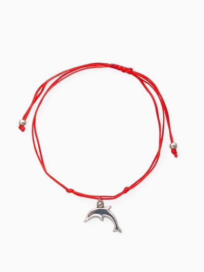 Браслет-оберег «Став» везунчик, дельфин, цвет серебро, 8 см