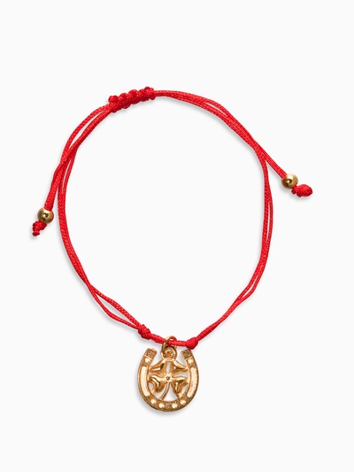 Браслет-оберег «Став. Подкова денежный магнит», 8 см, цвет золото