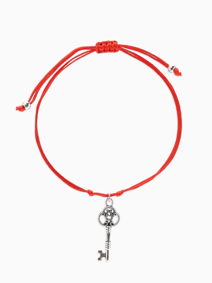 Браслет-оберег «Став» открытие всех дорог, ключ, цвет серебро, 8 см - Фото 1