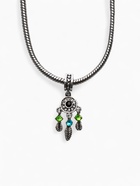 Шарм подвеска «Ловец снов», цветная в серебре - Фото 1