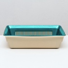Туалет глубокий с сеткой 36×25×9 см, бирюзовый/бежевый - Фото 4
