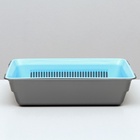 Туалет глубокий с сеткой 36×25×9 см, голубой/серый - Фото 3