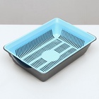 Туалет глубокий с сеткой 36×25×9 см, голубой/серый - Фото 4