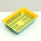 Туалет глубокий с сеткой 36 х 25 х 9 см, жёлтый/ярко-зелёный - Фото 4